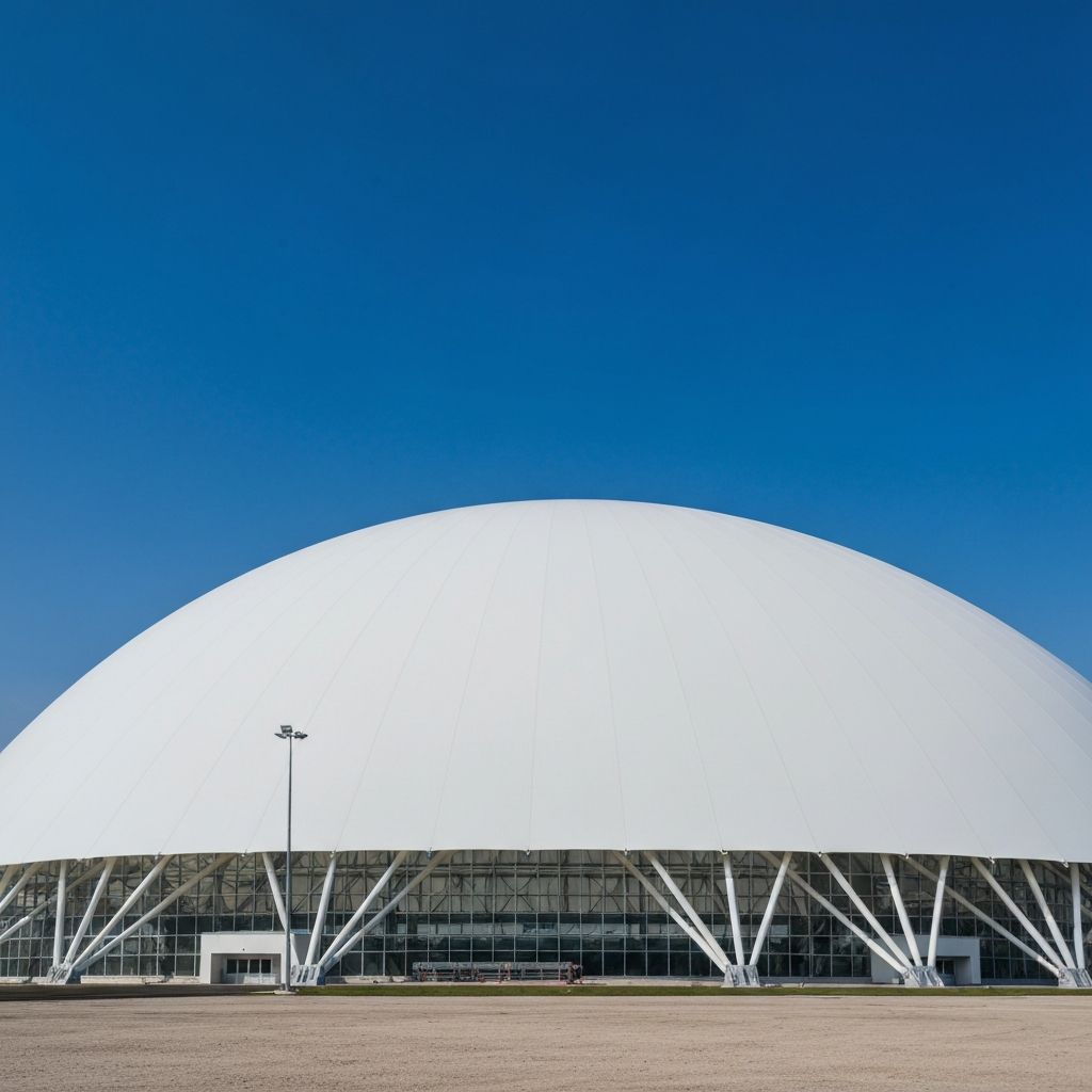 Sinox smart air dome structure spanning a large clear indoor space